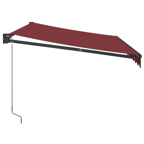vidaXL Toldo retrátil manual 350x250 cm bordô