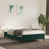 vidaXL Estrutura de cama com colch&atilde;o verde escuro 120x190 cm Veludo