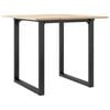 vidaXL Mesa de jantar estrutura em O 80x80x75 cm pinho e a&ccedil;o