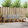 vidaXL Conjunto de Sof&aacute;s para Exterior 5 pcs Cinza Natural e Claro
