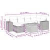 vidaXL 7 pcs conjunto de sof&aacute;s p/ jardim com almofad&otilde;es vime PE bege