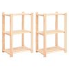 vidaXL 2 unidades arruma&ccedil;&atilde;o 3 prateleiras 60x38x90cm pinho 150 kg