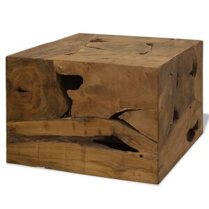 vidaXL Mesa de centro 50x50x35 cm teca genu&iacute;na castanho