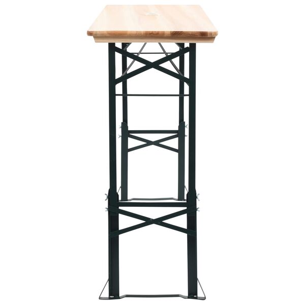 vidaXL Mesa de cerveja dobrável 169x50x75/105 cm pinho