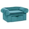 vidaXL Sof&aacute; para Cachorro Turquesa 75 x 50 x 38cm Peluche
