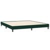 vidaXL Cama box spring c/ colch&atilde;o e LED 180x220 cm veludo verde-escuro