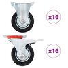 vidaXL 32 pcs rodas 100 mm