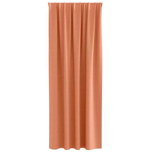 vidaXL Cortinas Blackout com Argolas 2 pcs Terracota 245 x 140 cm
