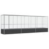 vidaXL Avi&aacute;rio com extens&atilde;o 626,5x107x212 cm a&ccedil;o prateado