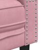 vidaXL Sof&aacute; chesterfield veludo rosa