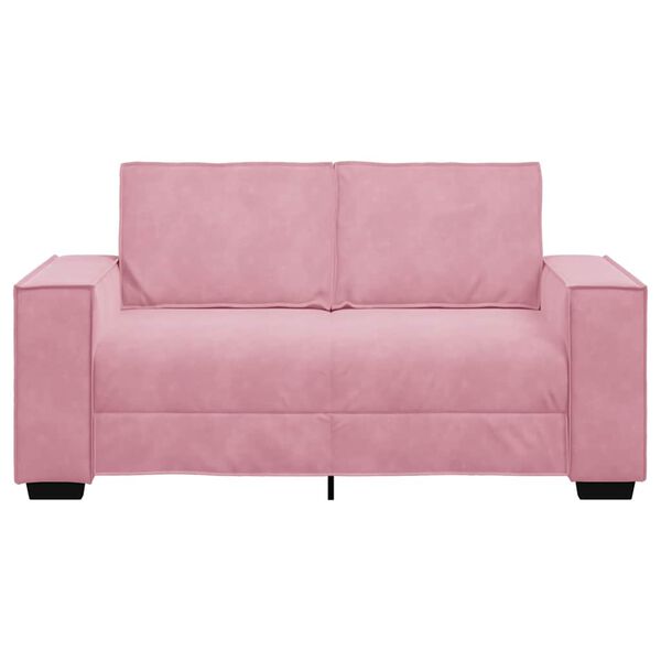 vidaXL Sof&aacute; de 2 lugares veludo 160x78x84 cm rosa