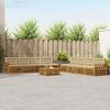 vidaXL Conjunto de Sof&aacute;s para Exterior 9 pcs Natural e Bege