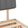 vidaXL Estrutura de Cama com Cabeceira Estofada Cinzento-claro
