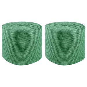 vidaXL 2 unid. 2 mm Verde 100% juta Tossa