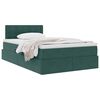 vidaXL Cama com Armazenamento Verde Escuro 120 x 200 cm Veludo