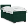vidaXL Cama com molas/colch&atilde;o 90x190 cm veludo verde-escuro