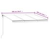vidaXL Toldo retr&aacute;til autom&aacute;tico 500x300 cm cor creme