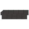 vidaXL Conjunto de Cercas 11 unid. 1830 x 186 cm WPC e Alum&iacute;nio Preto