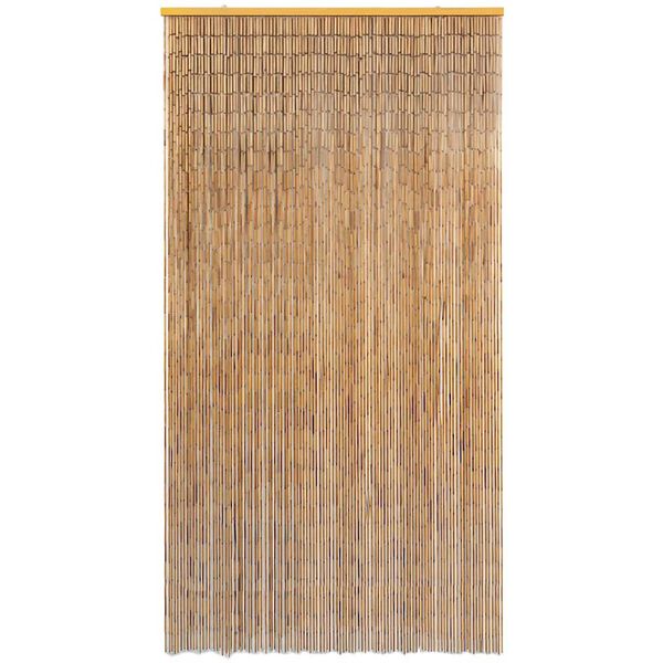 vidaXL Cortina de porta anti-insetos em bambu 120x220 cm