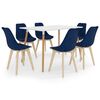 vidaXL 7 pcs conjunto de jantar azul