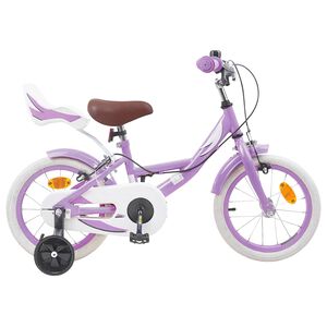 vidaXL Bicicleta Infantil 12 Polegadas para 2-4 anos Roxo