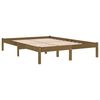 vidaXL Estrutura de cama 200x200 cm pinho maciço castanho mel