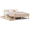 vidaXL Cama sem colch&atilde;o 135x190 cm madeira de pinho maci&ccedil;a