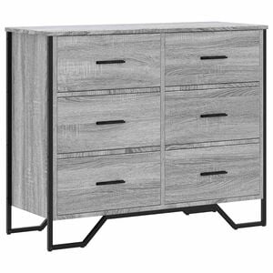vidaXL C&oacute;moda 91x35,5x74,5 cm derivados de madeira cinzento sonoma