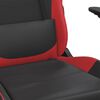 vidaXL Cadeira gaming couro artificial preto e vermelho