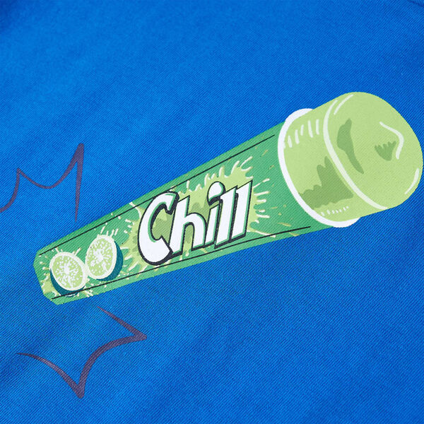 T-shirt infantil azul brilhante 104