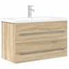 vidaXL 2 pcs conj. m&oacute;veis casa banho derivados madeira carvalho sonoma