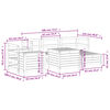 vidaXL 7 pcs conjunto de sof&aacute;s para jardim madeira de pinho maci&ccedil;a