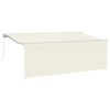 vidaXL Toldo retr&aacute;til Creme 400 x 200 cm Poli&eacute;ster e Alum&iacute;nio