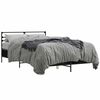 vidaXL Estrutura de cama 135x190 cm derivados de madeira/metal preto