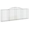 vidaXL Cesto gabi&atilde;o arqueado 300x30x100/120 cm ferro galvanizado