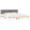 vidaXL Estrutura de Cama com Cabeceira Estofada Cinzento-claro