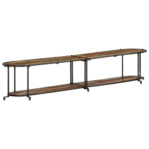 vidaXL M&oacute;vel de TV 200x42x40 cm madeira recuperada maci&ccedil;a