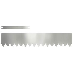 vidaXL Acabamento para Gramado 50 pcs Prateado 100 x 0.05 x 20 cm