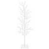 vidaXL &Aacute;rvore de Natal b&eacute;tula Branco 150 cm A&ccedil;o 360 LED