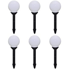 vidaXL Candeeiros de exterior 6 pcs LED 20 cm com estacas de enterrar
