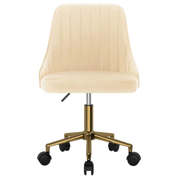 vidaXL Cadeiras de jantar girat&oacute;rias 6 pcs veludo cor creme