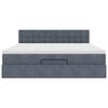 vidaXL Estrutura de cama otomana com colch&atilde;o 180x200cm cinzento escuro