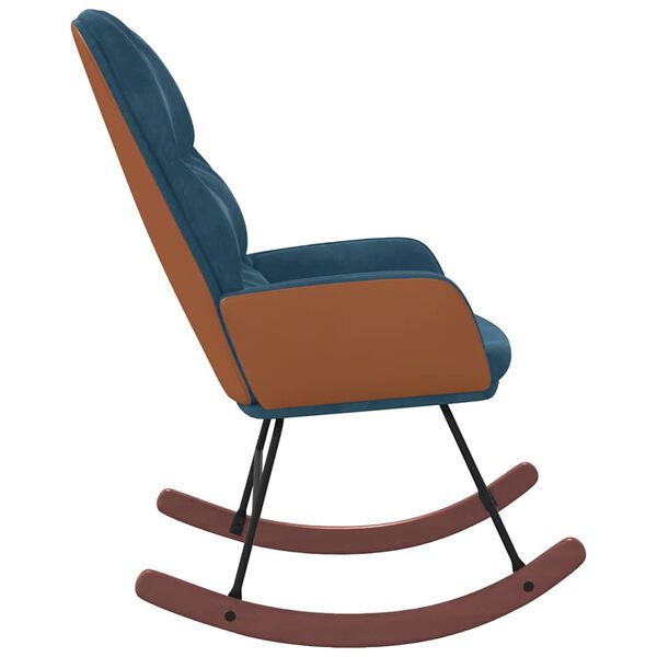 vidaXL Cadeira de baloi&ccedil;o veludo azul