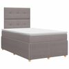 vidaXL Cama box spring com colch&atilde;o Cinzento-acastanhado 120 x 200 cm