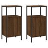 vidaXL Mesas cabeceira 2pcs 41x31x80cm deriv.madeira carvalho castanho