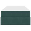 vidaXL Cama com arruma&ccedil;&atilde;o e colch&atilde;o Verde Escuro 90 x 190 cm Veludo