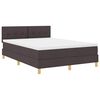 vidaXL Cama Box com colch&atilde;o Marrom Escuro 140 x 200 cm tecido