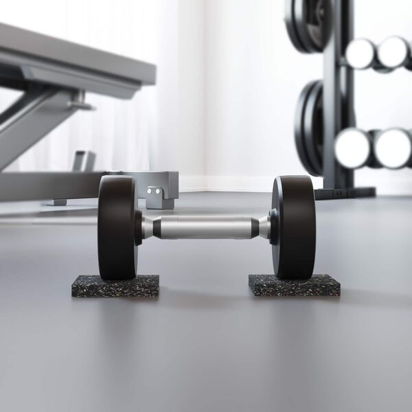 vidaXL Rolo de Borracha Preto Borracha