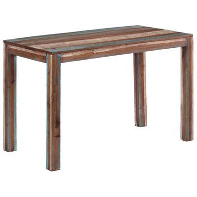 vidaXL Mesa de jantar vintage em madeira maciça 118x60x76 cm