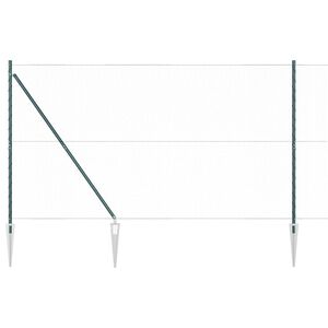 vidaXL Cerca Hexagonal com Poste 10 x 1,5 m A&ccedil;o Revestido de PVC Verde